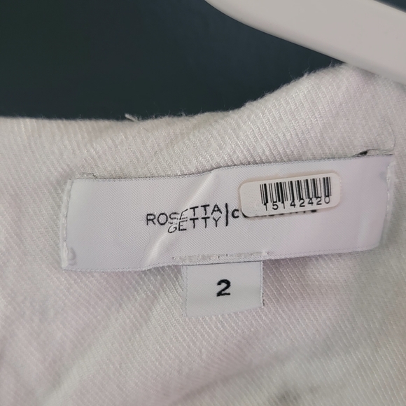 Rosetta Getty White‎ Sleeveless Wide Leg Linen Blend Cropped Apron Wrap Jumpsuit - Picture 13 of 16